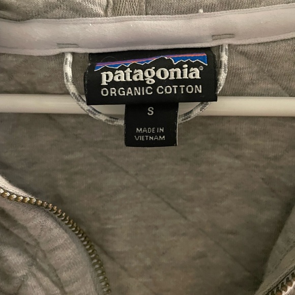 Gray Patagonia Quilted Zip-up Hoodie, Size small - Picture 2 of 3
